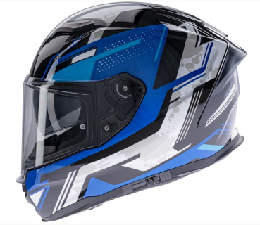Integralhelm "Stinger R1" - SPEC-X - blau/schwarz/weiß